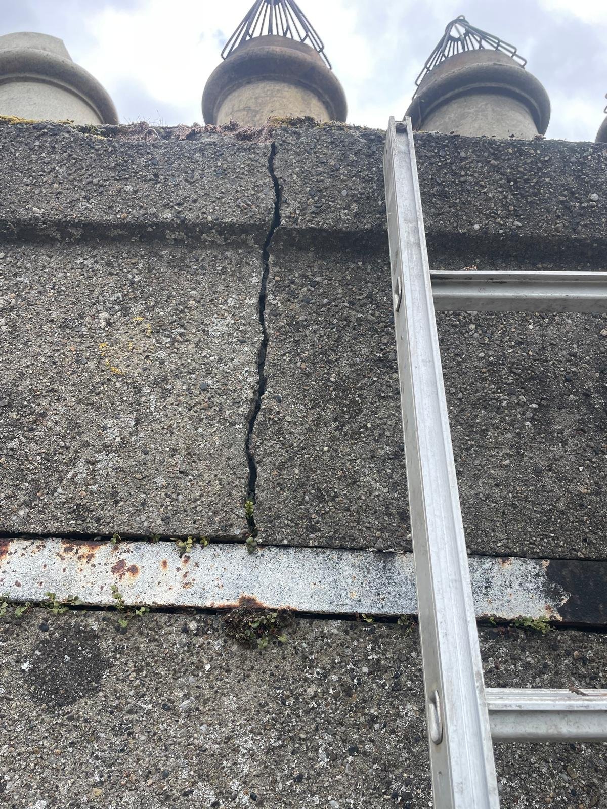 Cracked Chimney stack caused leaking that needed to be repaired
