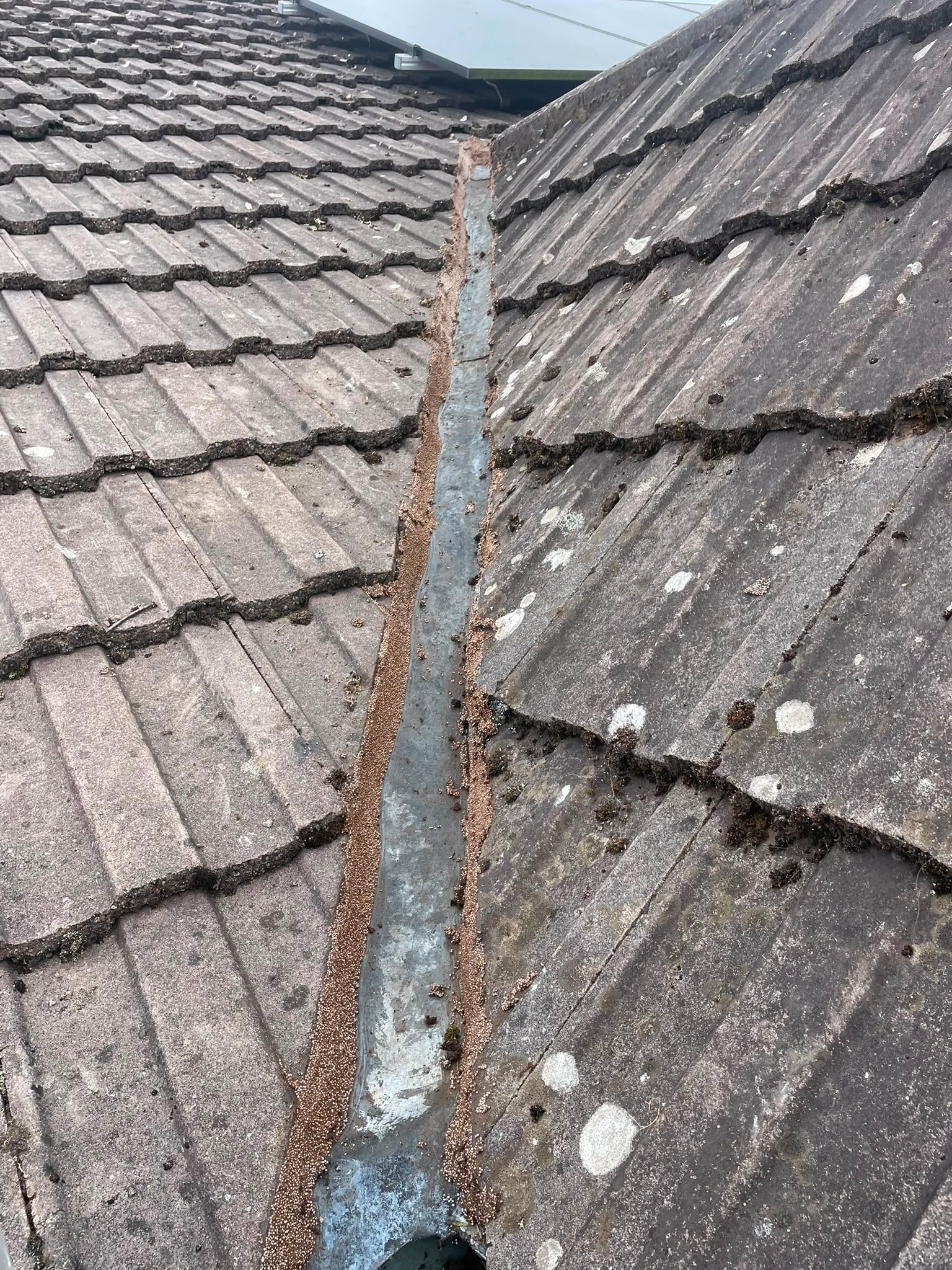 leaking roof valley that needed repair in meath